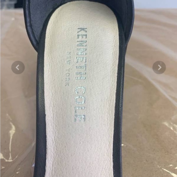 Kenneth Cole New York block heel sandal lex black/natural size 6M - Picture 2 of 6